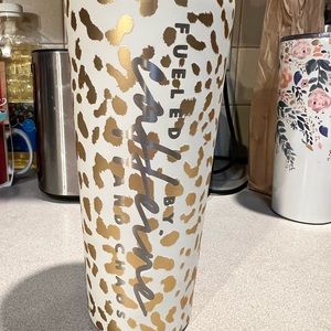 Mom life must haves leopard fueled by caffeine and chaos tumbler
